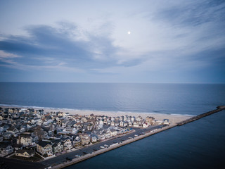 Aerial of Point Pleasant and Manasquan New Jersey