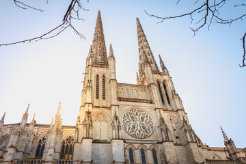 Fototapeta na wymiar Architectural detail of the Cathedral Saint Andre de Bordeaux