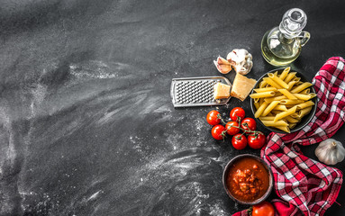 Composition of traditional Italian cuisine products