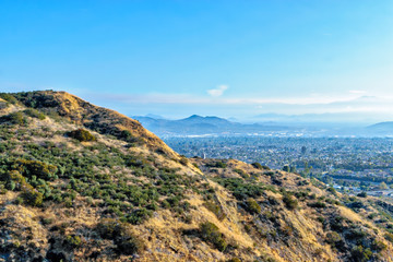 Fototapeta na wymiar HDR filter Southern California communities from mountain view