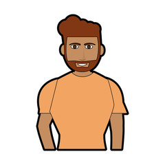 Young fashion man cartoon vector illustration graphic design