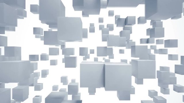 Abstract background with cubes. Loop able animation