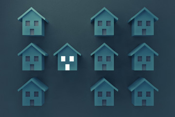 3d rendering of abstract house model