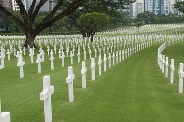 Fototapeta na wymiar American Cemetery in Manila