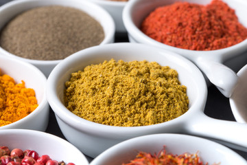 Various spices selection