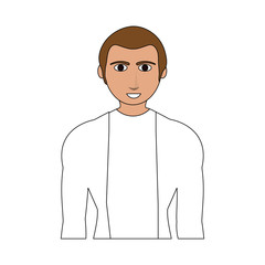 Young fashion man cartoon vector illustration graphic design