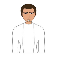 Young fashion man cartoon vector illustration graphic design