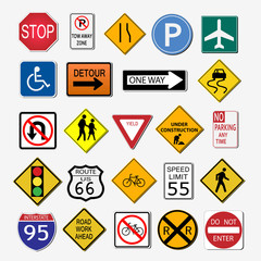 Road Signs Illustration