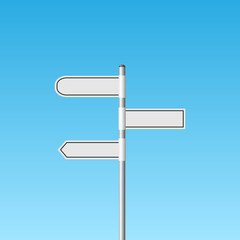 White Signpost Illustration