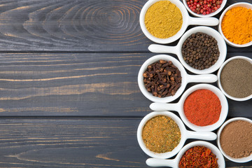 Various spices selection