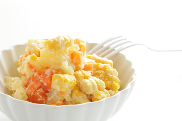 Japanese style corn and potato salad