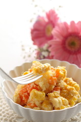 Japanese style corn and potato salad