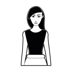 Fashion young woman vector illustration graphic design