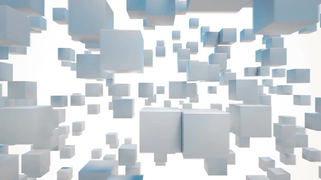Abstract background with cubes. Loop able animation