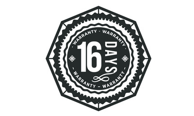 Fototapeta premium 16 days warranty icon rubber stamp