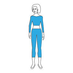 Fashion young woman vector illustration graphic design