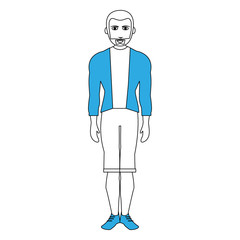 Young fashion man cartoon vector illustration graphic design