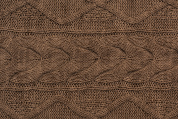 Knitted background. Knitted brown texture. A knitting pattern of wool. Knitting. Background.