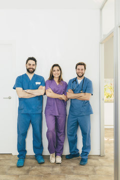 Veterinary Team In The Aninal Clinic