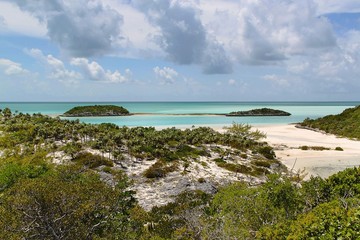 Overview on beautiful island Bahamas. Beautiful background