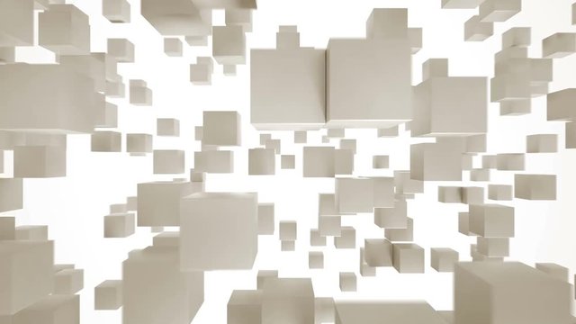 Abstract background with cubes. Loop able animation
