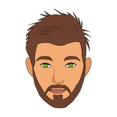 Hipster face cartoon vector illustration graphic design