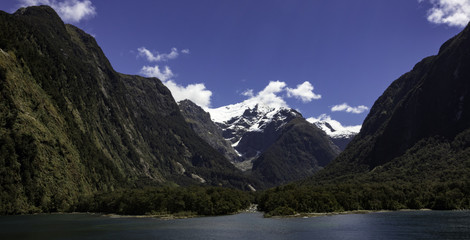 Obraz premium Milford Sound boat trip New Zealand
