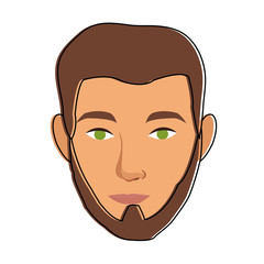 Hipster face cartoon vector illustration graphic design