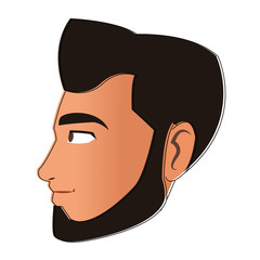 Man face cartoon vector illustration graphic design
