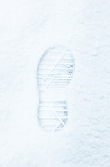 Footprints in the snow