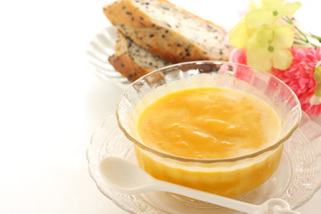 Homemade pumpkin soup
