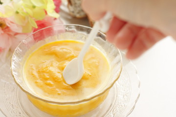 Homemade pumpkin soup