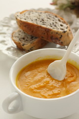 Homemade carrot soup