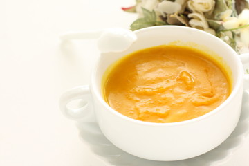 Homemade carrot soup