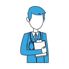 Doctor male cartoon vector illustration graphic design