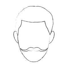 Hipster faceless cartoon vector illustration graphic design