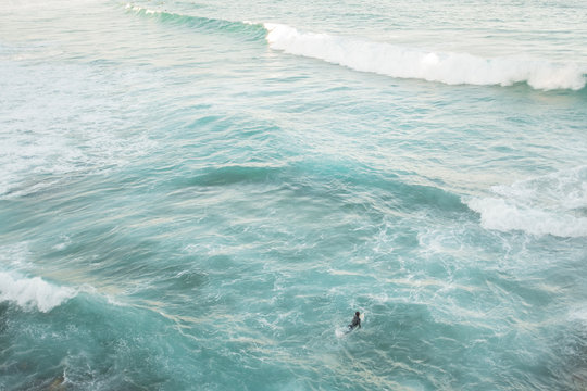 Surfing at Bondi Beach in Sydney, Australia