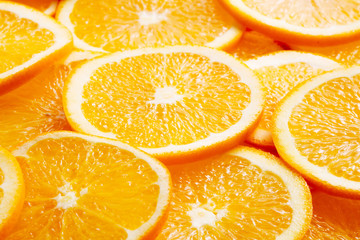 close up of orange slices background 