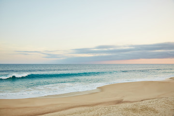 Scenic view of beach and ocean in Mexico
