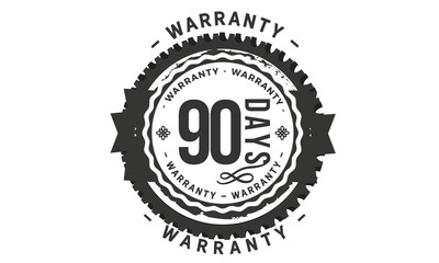 Fototapeta na wymiar 90 days warranty icon vintage rubber stamp guarantee