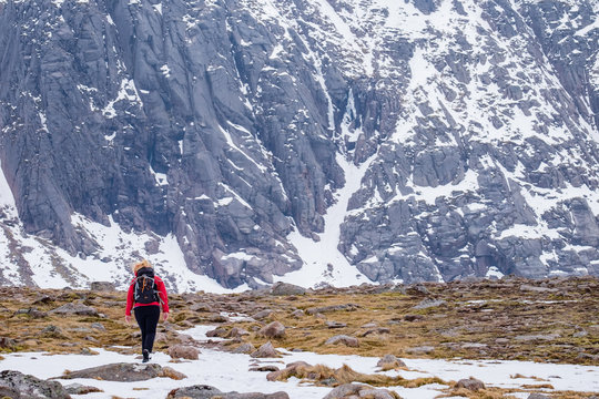 Hiker At Coire an t-Sneachda
