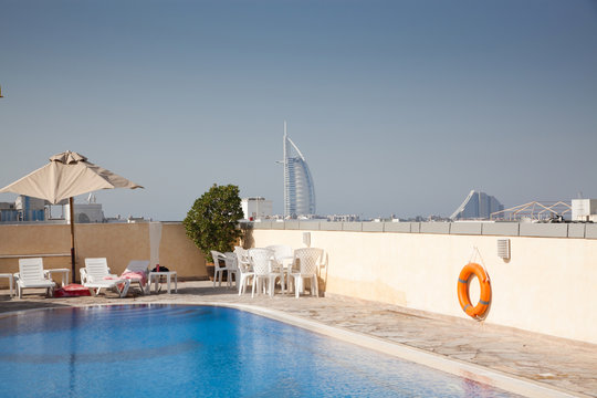rooftop swimming pool in Dubai