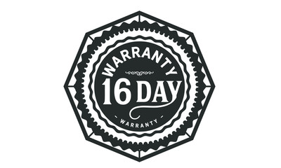 Fototapeta na wymiar 16 days warranty icon vintage rubber stamp guarantee