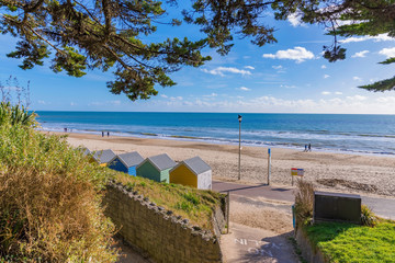 Fototapeta na wymiar View of Bournemouth beach and nature