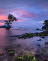 Fototapeta na wymiar Beuty Sunset Moment Batam Island Indonesia