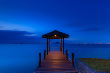 Nice Blue Hour Batam Island Indonesia