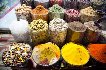 arabic Spices at the market Souk Madinat Jumeirah in Dubai, UAE