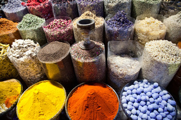 arabic Spices at the market Souk Madinat Jumeirah in Dubai, UAE