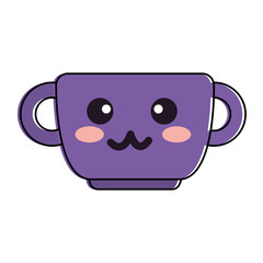 cup with happy face kawaii character vector illustration design