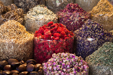 arabic Spices at the market Souk Madinat Jumeirah in Dubai, UAE